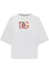 Dolce & Gabbana Short Sleeve Floral Logo T-shirt In White