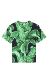 Dolce & Gabbana Leaf-print Cotton T-shirt In Back