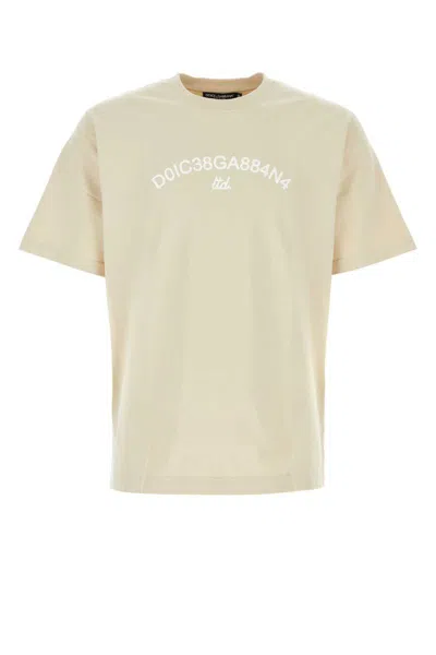 Dolce & Gabbana T-shirt In Beige O Tan