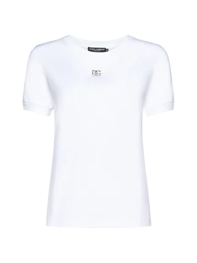 Dolce & Gabbana T-shirt In Bianco Otticco