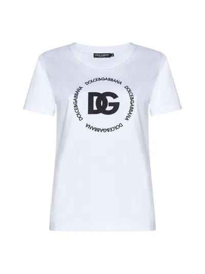 Dolce & Gabbana T-shirt In Bianco Otticco