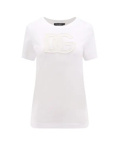 Dolce & Gabbana T-shirt In Bianco Ottico