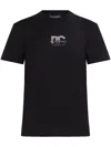 Dolce & Gabbana Embellished Dg Logo T-shirt In Black