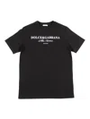 Dolce & Gabbana Black T-shirt For Kids With Logo In Black