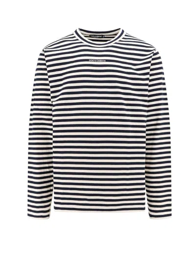 Dolce & Gabbana Long Sleeve Striped T-shirt Clothing In Multicolor