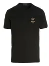 Dolce & Gabbana Crown And Bee Embroidered Crew Neck T-shirt In Black