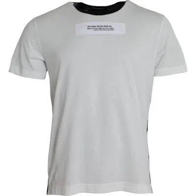 Pre-owned Dolce & Gabbana T-shirt Black White Camouflage Round Neck It44/us34/xs 750usd