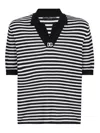 Dolce & Gabbana V-neck Polo Shirt In Blue