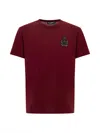 Dolce & Gabbana Bordeaux Red Cotton Crest Logo Patch T-shirt In Red