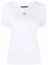 Dolce & Gabbana White Jersey Dg Logo Plate T-shirt In White