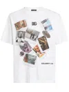 Dolce & Gabbana White Postcard Print Cotton T-shirt In White