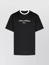 Dolce & Gabbana Logo-embroidered Layering Cotton T-shirt In Black