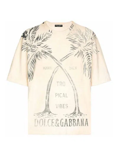 Dolce & Gabbana T-shirt In Dark Yellow