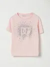 Dolce & Gabbana Jersey And Rhinestone T-shirt In Pink