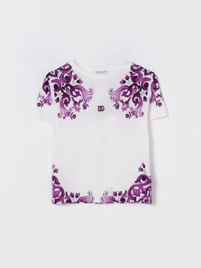 DOLCE & GABBANA T-SHIRT DOLCE & GABBANA KIDS COLOR VIOLET,H35069019
