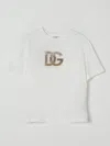 Dolce & Gabbana Jersey T-shirt With Dg Logo In White