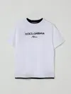 Dolce & Gabbana Jersey T-shirt With Dolce&gabbana Embroidery In White