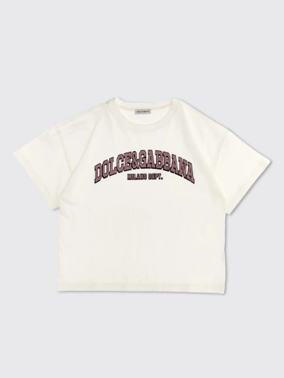 DOLCE & GABBANA T-SHIRT DOLCE & GABBANA KIDS COLOR WHITE,F27205001
