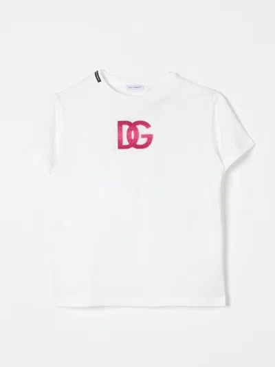DOLCE & GABBANA T-SHIRT DOLCE & GABBANA KIDS COLOR WHITE,F89827001