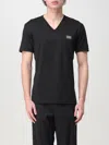 Dolce & Gabbana Logo V-neck T-shirt In Black