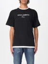 Dolce & Gabbana Logo-embroidered Layering Cotton T-shirt In Blue