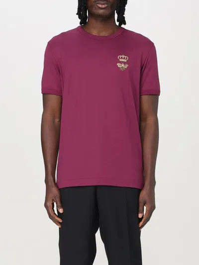 Dolce & Gabbana T-shirt  Men Color Burgundy In Burgundy