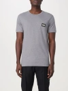 Dolce & Gabbana Logo T-shirt With Plaque In Grey