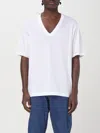 Dolce & Gabbana White T-shirt With All-over Rips And Ri-edition Logo Patch In Cotton Man In White