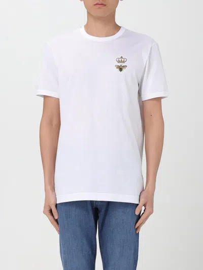 Dolce & Gabbana Embroidered Cotton T-shirt In White