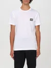 Dolce & Gabbana White Crewneck T-shirt With Logo Plate In Cotton Man In White