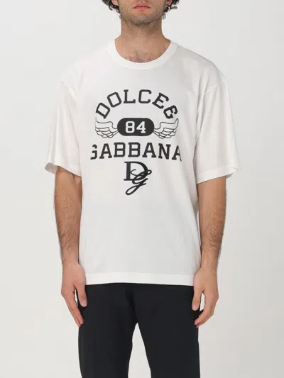 Dolce & Gabbana Men Cotton T-shirt In White