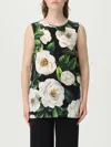 Dolce & Gabbana Black Floral Silk Top
