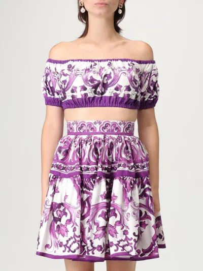 DOLCE & GABBANA TOP DOLCE & GABBANA WOMAN COLOR VIOLET,H18908019