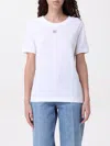 Dolce & Gabbana White T-shirt With Dg Logo On The Front Finished With Rhinestones In White