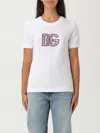 Dolce & Gabbana Jersey T-shirt With Lace Inlay In White