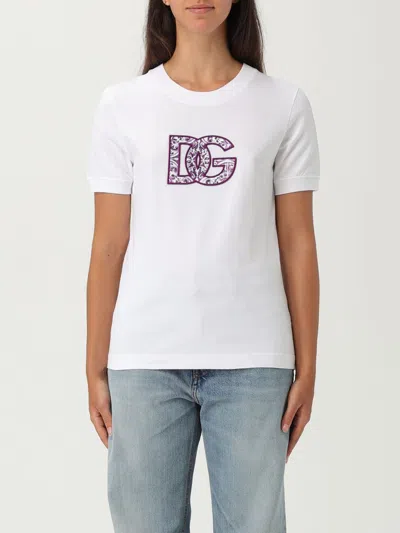 DOLCE & GABBANA T-SHIRT DOLCE & GABBANA WOMAN COLOR WHITE,H21160001