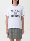 Dolce & Gabbana Jersey T-shirt With Dolce&gabbana Logo Embroidery And Lettering In Animal Print
