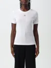 Dolce & Gabbana White T-shirt With Dg Logo On The Front Finished With Rhinestones In Weiss