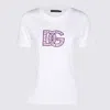 Dolce & Gabbana Majolica Print Dg Logo T-shirt In White