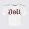 Dolce & Gabbana Graphic Print Cropped Top With Short Sleeves In White