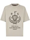 Dolce & Gabbana Logo-print Cotton T-shirt In Gray