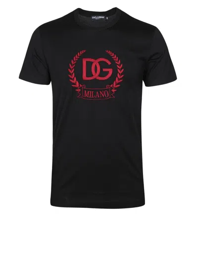 DOLCE & GABBANA T-SHIRT IN COTTON JERSEY WITH DG LOGO
