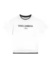 Dolce & Gabbana Logo-embroidered T-shirt In White
