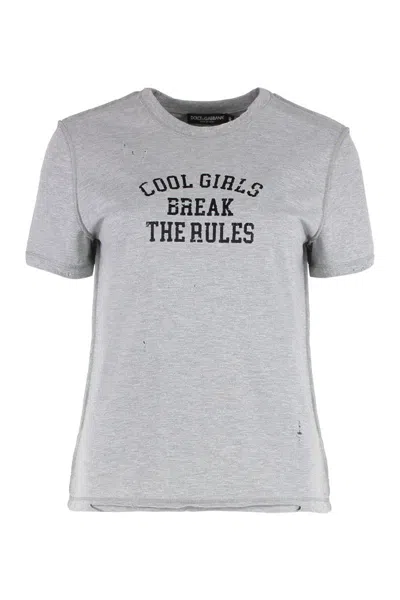 DOLCE & GABBANA DOLCE & GABBANA T-SHIRT IN JERSEY WITH PRINT