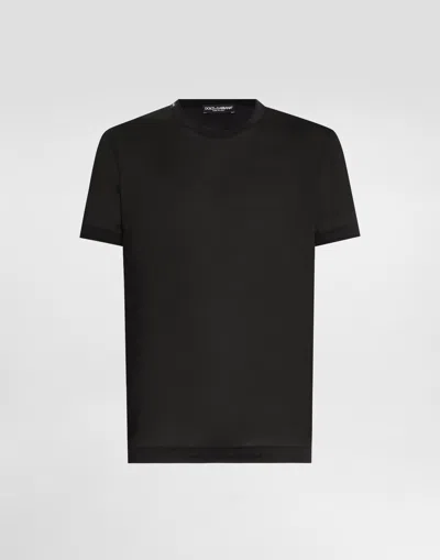 DOLCE & GABBANA T-SHIRT IN MELANGE JERSEY