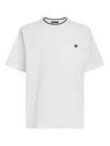 Dolce & Gabbana White Crewneck T-shirt With Logo Embroidery On The Front In White