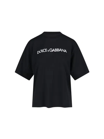 Dolce & Gabbana T-shirt Logo In Nero