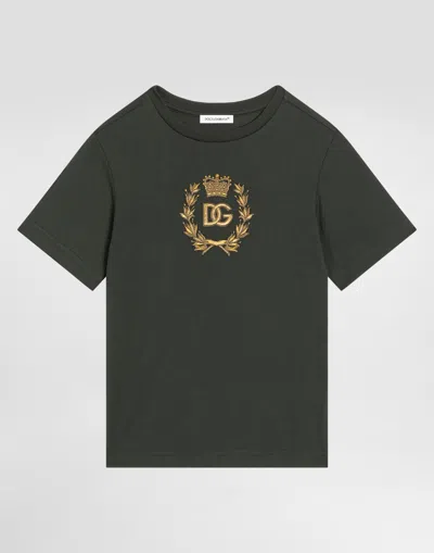 Dolce & Gabbana Kids' T-shirt Manica Corta In Green