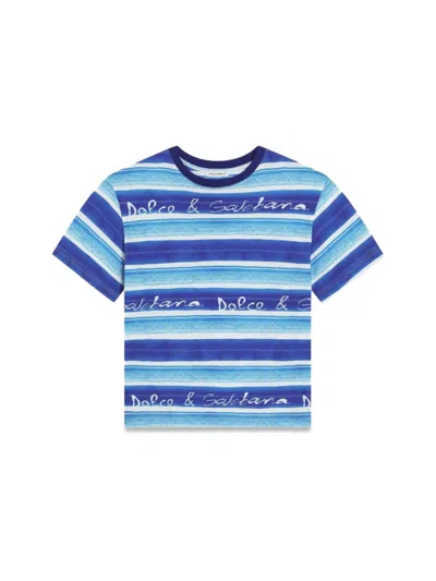 Dolce & Gabbana Kids' Printed Cotton Jersey T-shirt In Multicolor