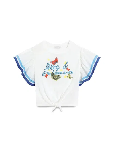 Dolce & Gabbana Kids' T-shirt Manica Corta In White